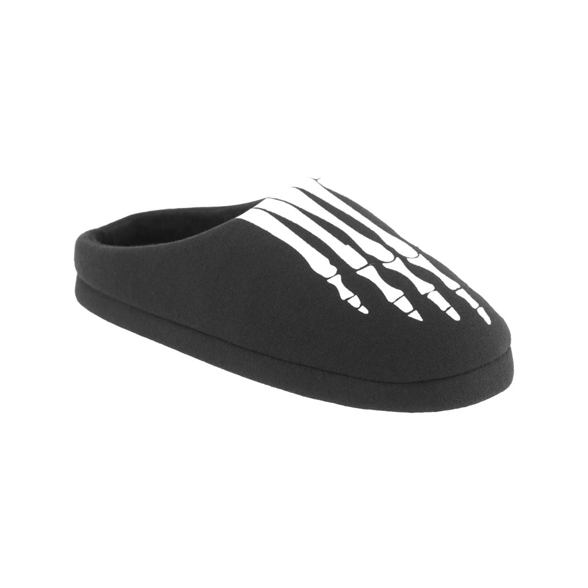 1 Senior Print Slippers Foot Black, 1 of 3