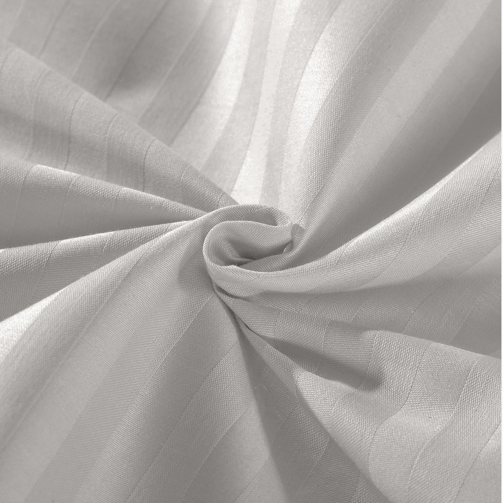8 Kensington 1200 Thread Count 100% Cotton Sheet Set Stripe Hotel Grade Soft Touch - King Bed - Silver, 8 of 9