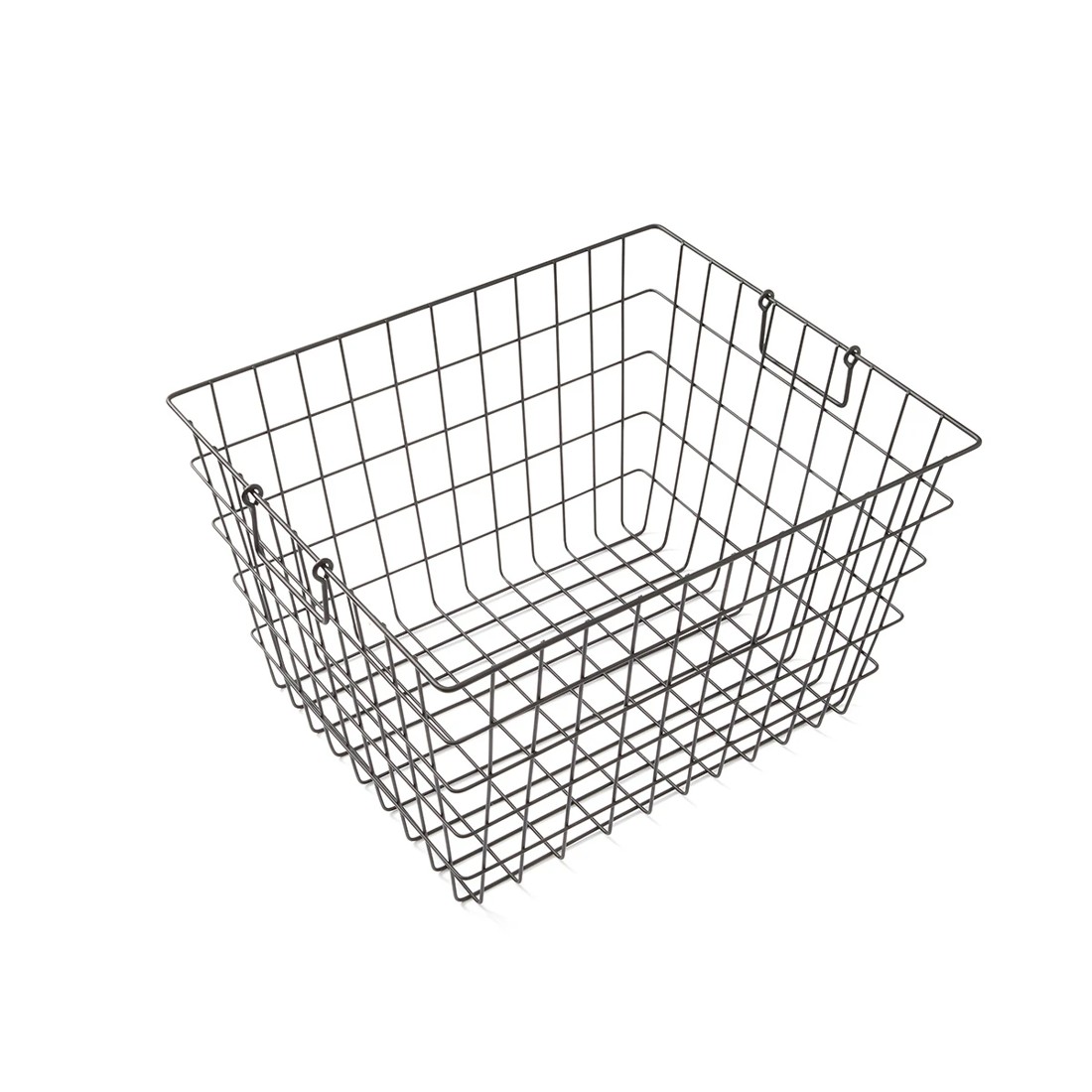 1 Rectangle Wire Basket - Large, Black, 1 of 8
