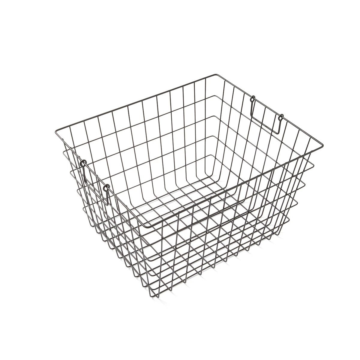 1 Rectangle Wire Basket - Large, Black, 1 of 8