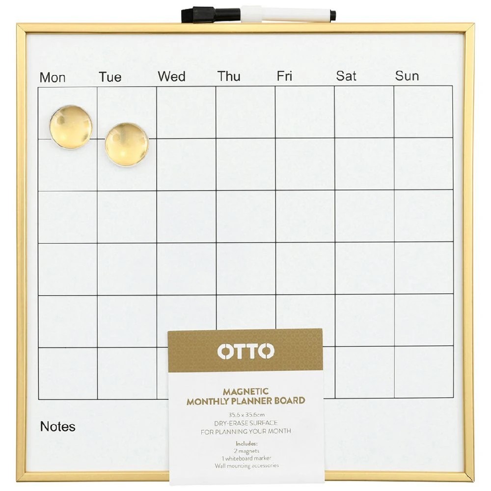 1 Otto Square Planner Board 356 x 356 Gold, 1 of 9