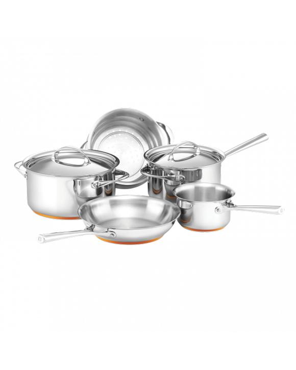 Essteele 5pc Per Vita Milkpan/Saucepan/Stockpot/Skillet/Steamer Cookware Set - Silver