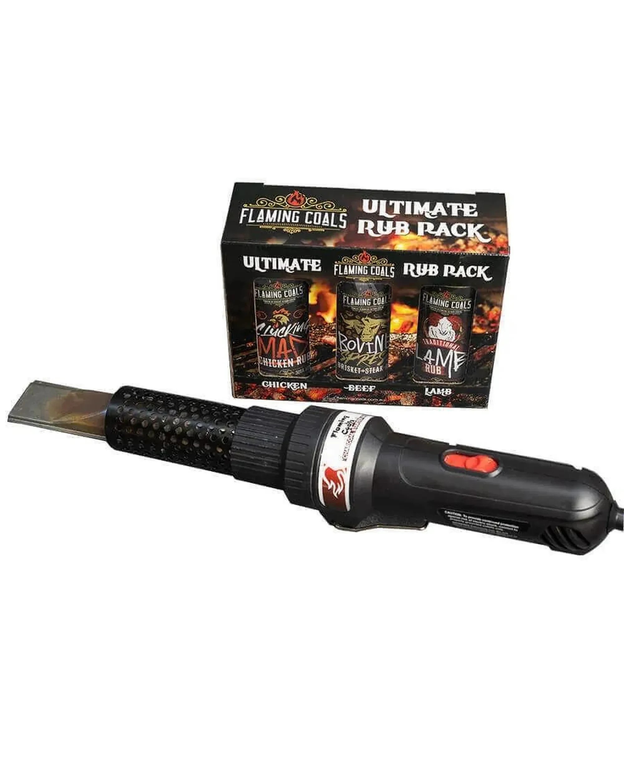 2 Flaming Coals Rub Pack With Charcoal Starter Wand, 2 of 9
