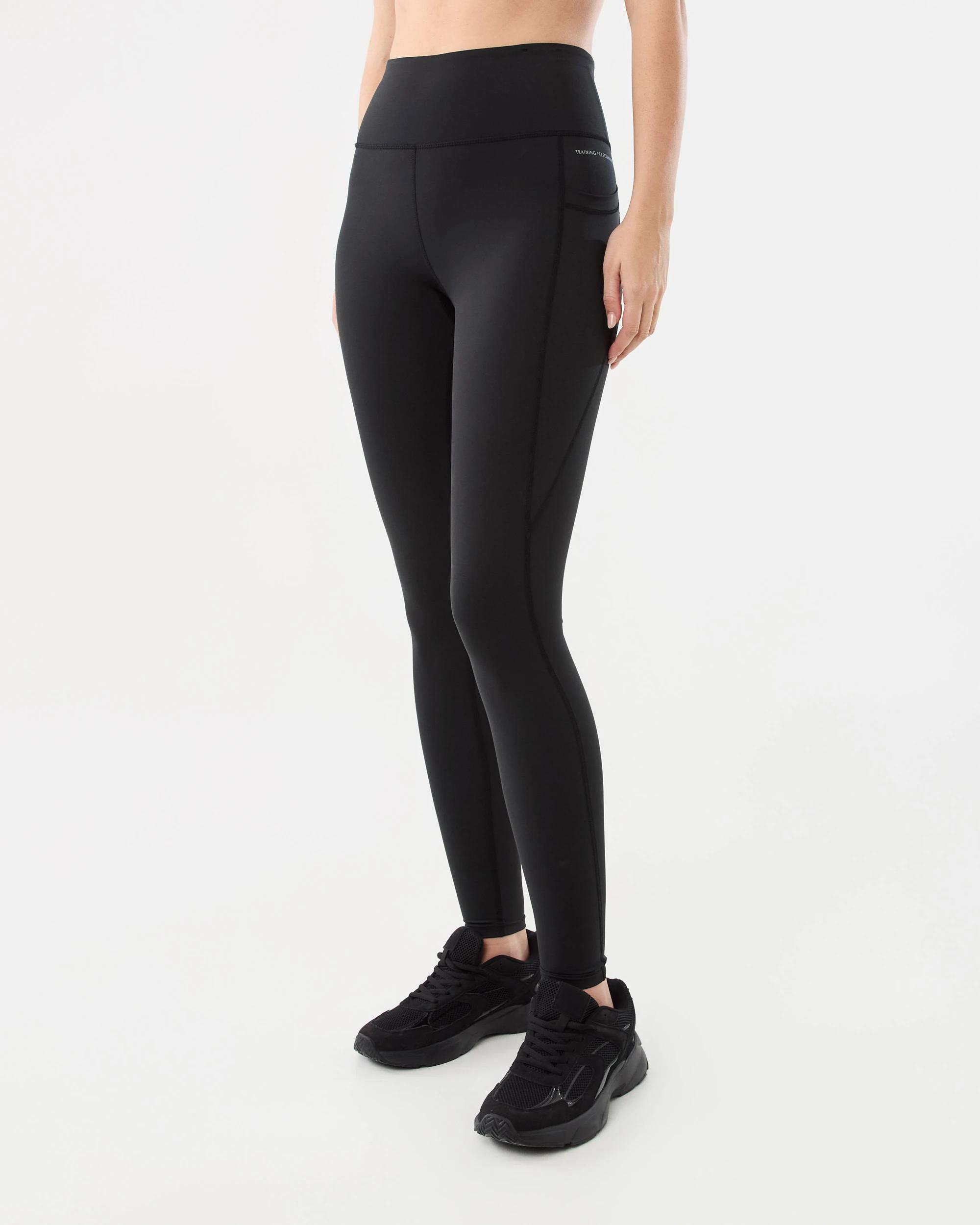 2 Active Womens Full Length Training Leggings Black, 2 of 6