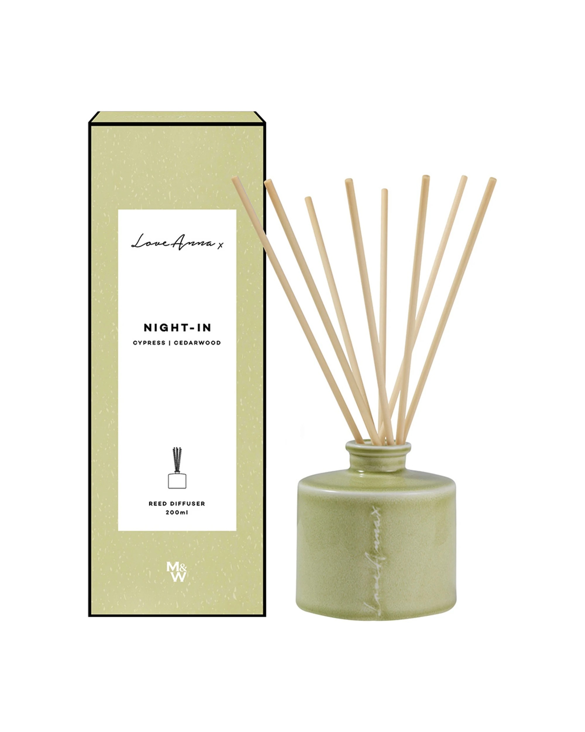 1 Love Anna X Chapters Night-In Reed Diffuser Cypress Cedarwood 200ml - Multi, 1 of 2