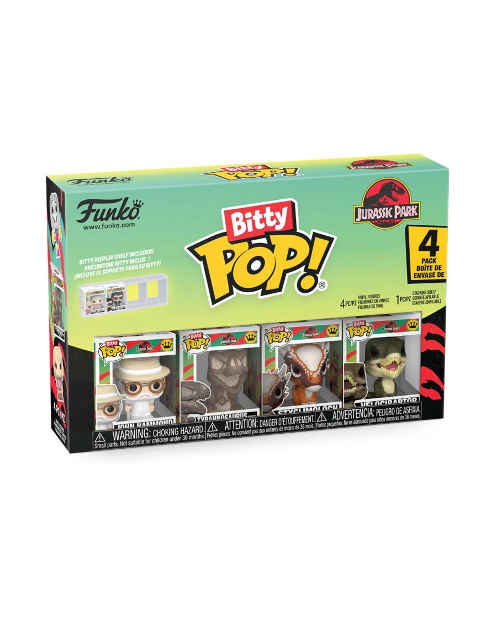 2 Jurassic Park Velociraptor Bitty Funko POP! Vinyl 4-Pack, 2 of 3