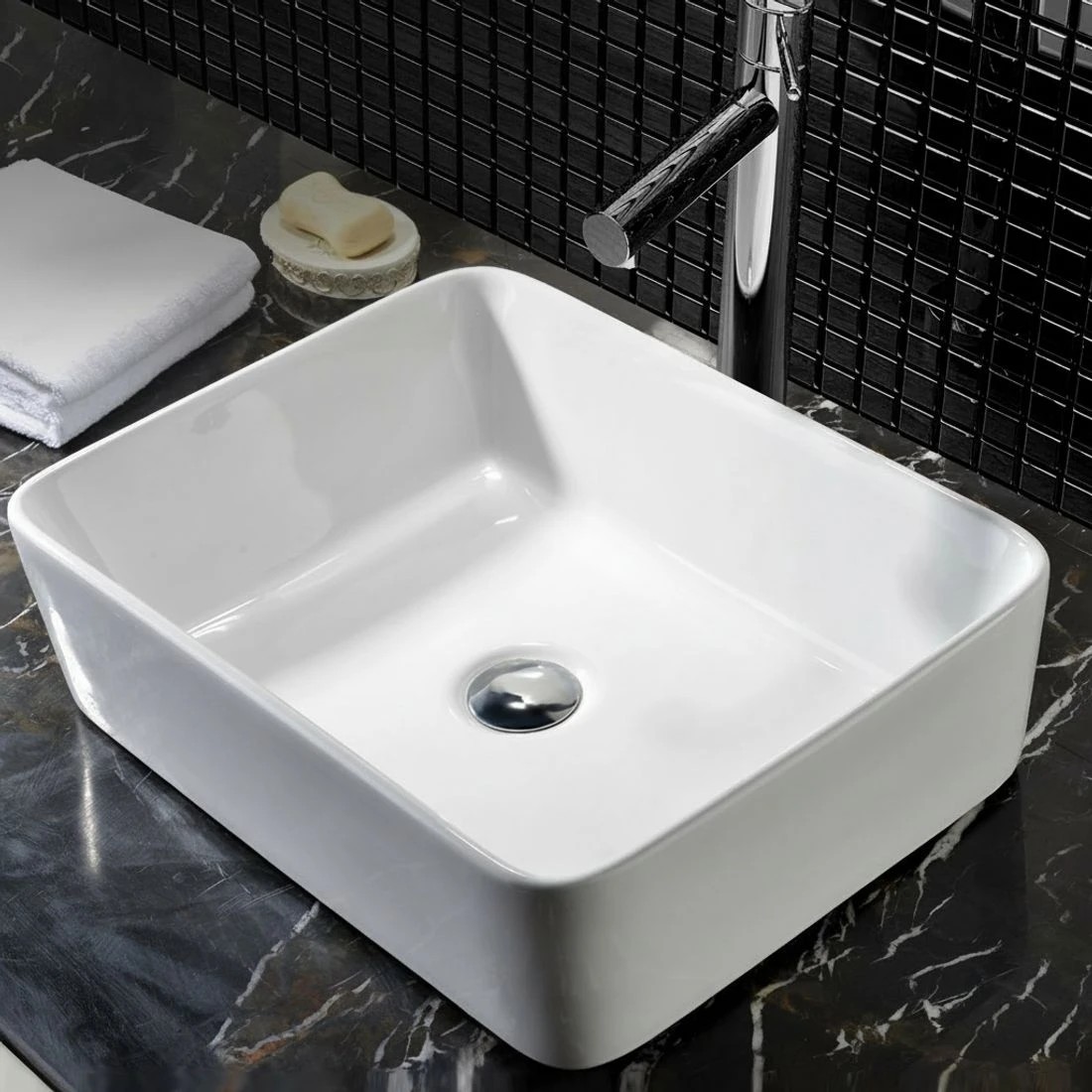 7 Cefito Bathroom Basin Ceramic Vanity Sink Hand Wash Bowl 48x37cm - White, 7 of 7
