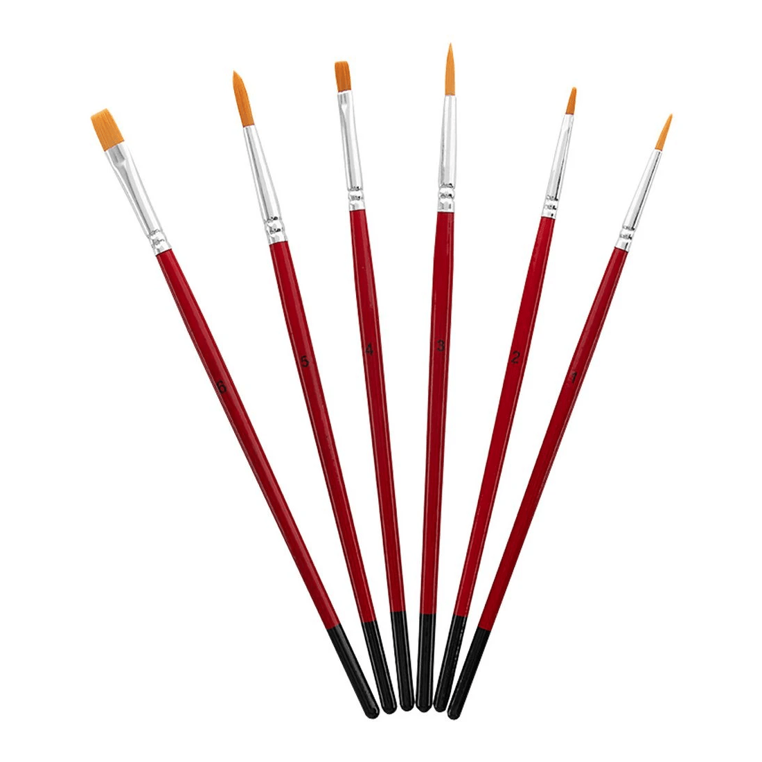 2 Born Taklon Paintbrush Round 6 Pack, 2 of 3