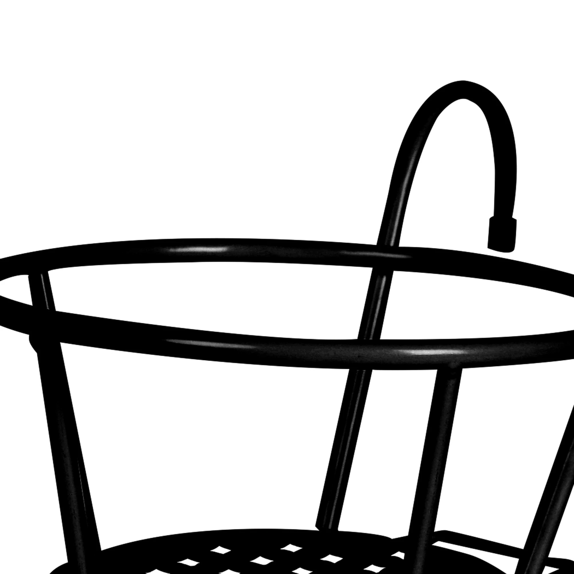 6 Levede 1x Flower Holder Plant Stand Hanging Pot Basket Plant Garden Wall Storage - Black, 6 of 6