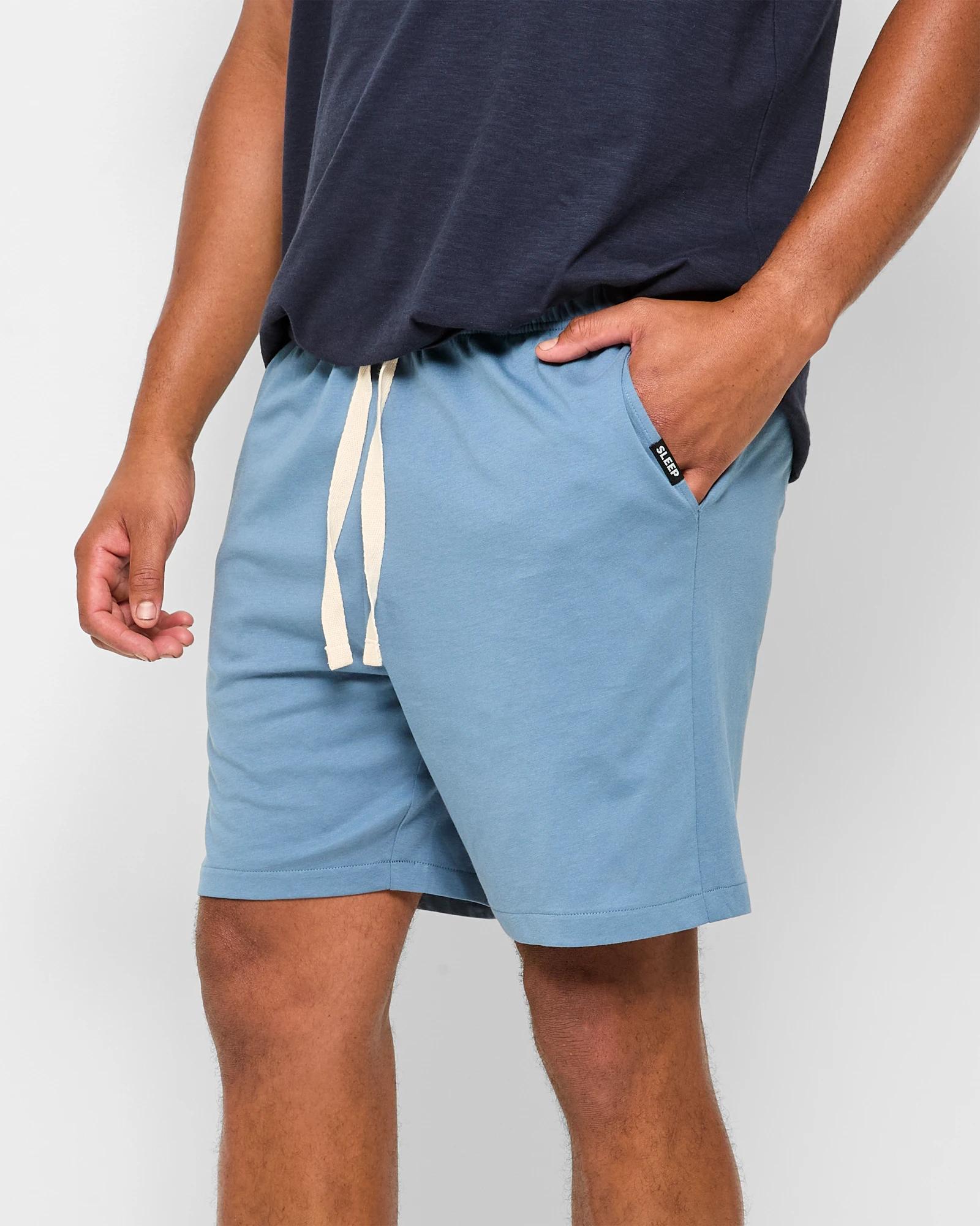 5 Australian Cotton Jersey Sleep Shorts - Maxx BLUE, 5 of 5