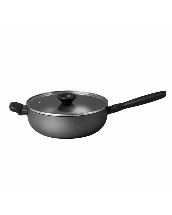 Meyer Bauhaus Series Nonstick Induction Chef's Pan with Glass Lid 26cm - Grey