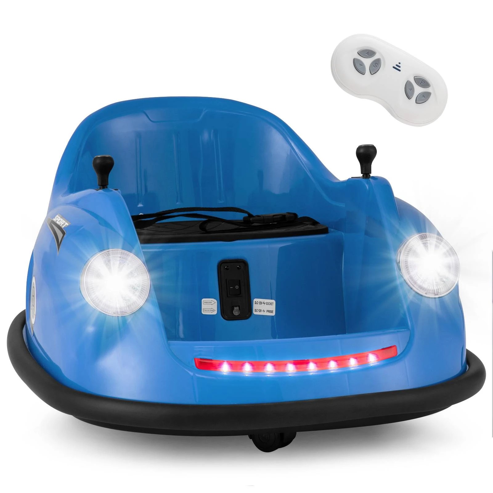 1 Costway Electric Ride On Bumper Battery-Powered Toy Car 2-5 Years Old - Blue, 1 of 1