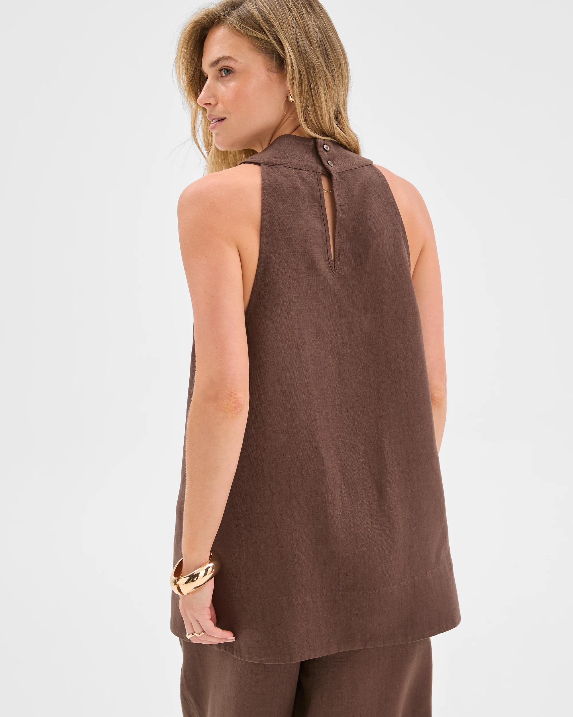 7 Lily Loves V-Neck Tunic Top BARK, 7 of 7