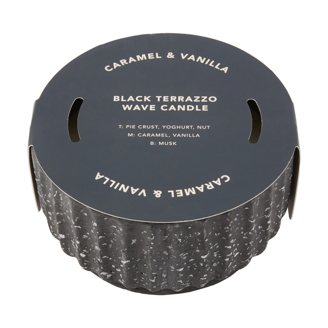 4 Caramel & Vanilla Black Terrazzo Wave Candle, 4 of 4