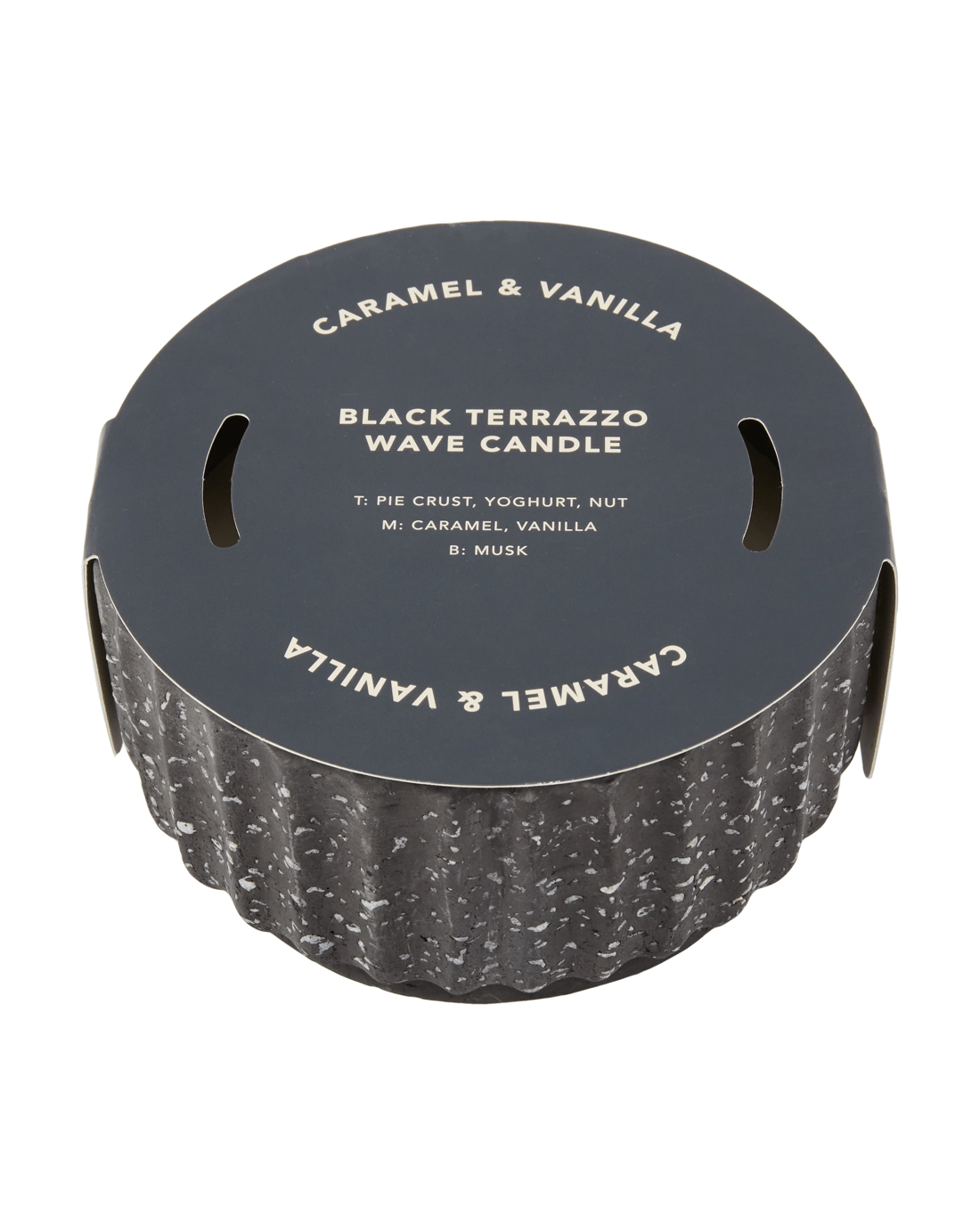 4 Caramel & Vanilla Black Terrazzo Wave Candle, 4 of 4