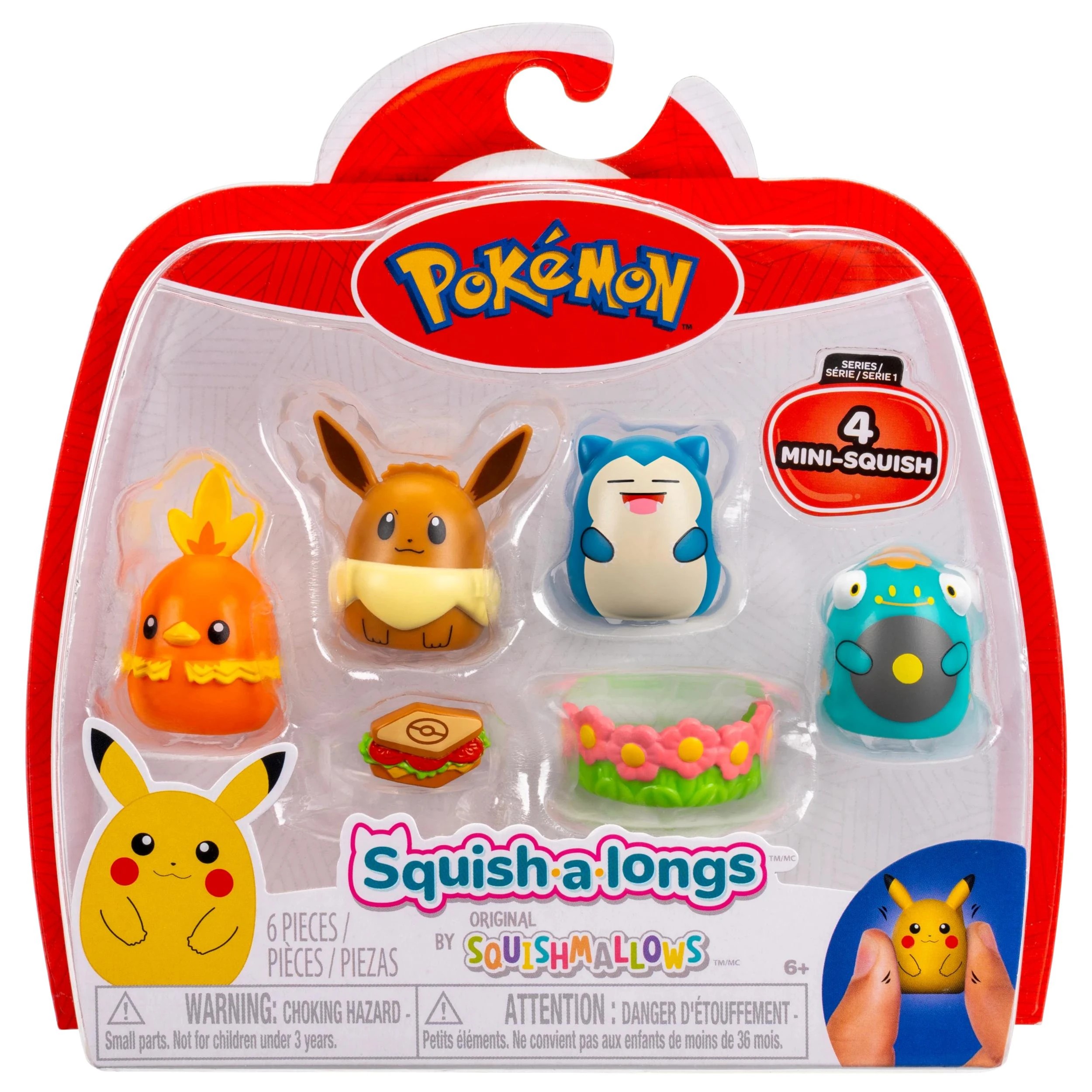 10 Pokemon Squish - A - Longs 4 Pack - Assorted - Multi, 10 of 10
