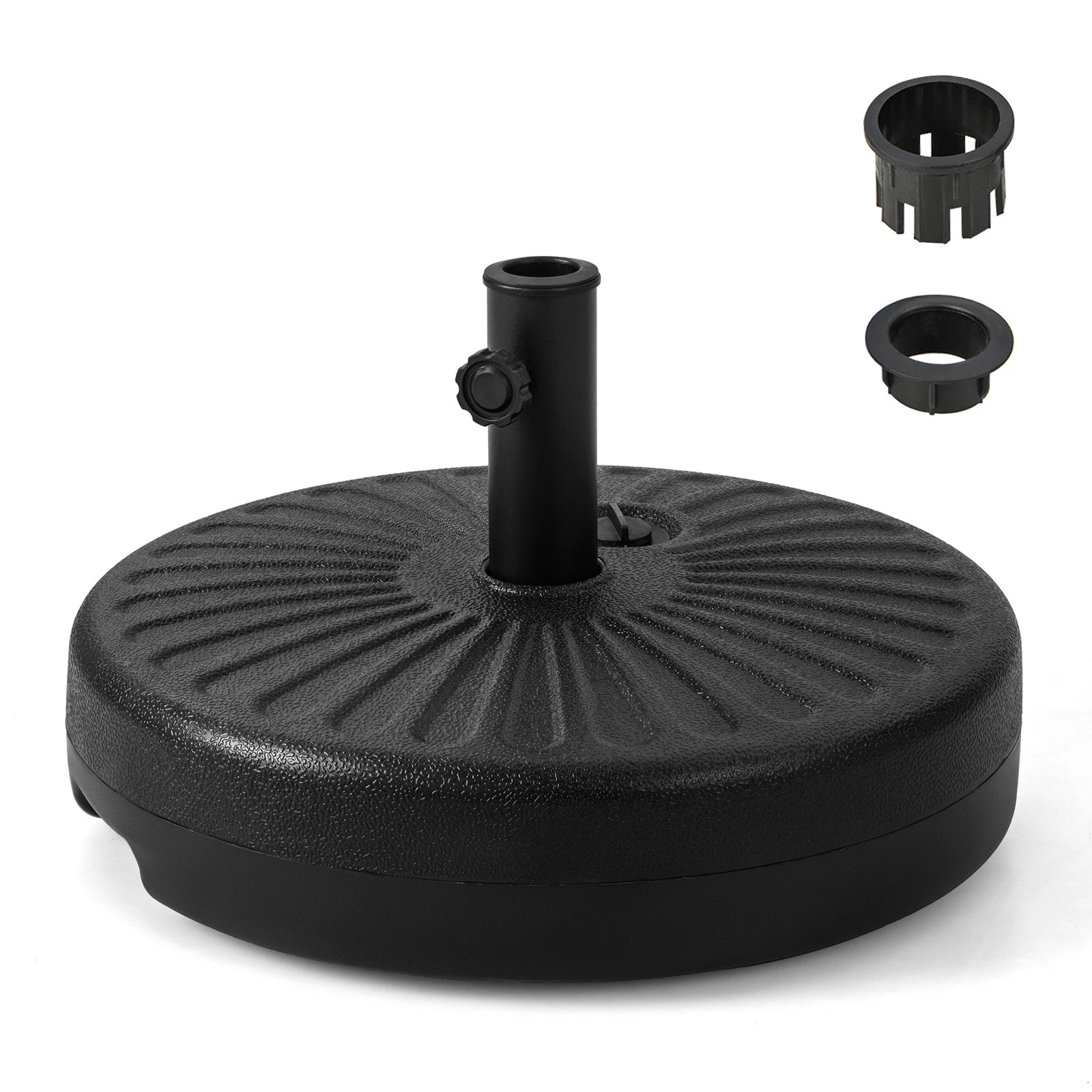 1 Costway Round Umbrella Base Stand Water/Sand Filled Holder - Black, 1 of 1