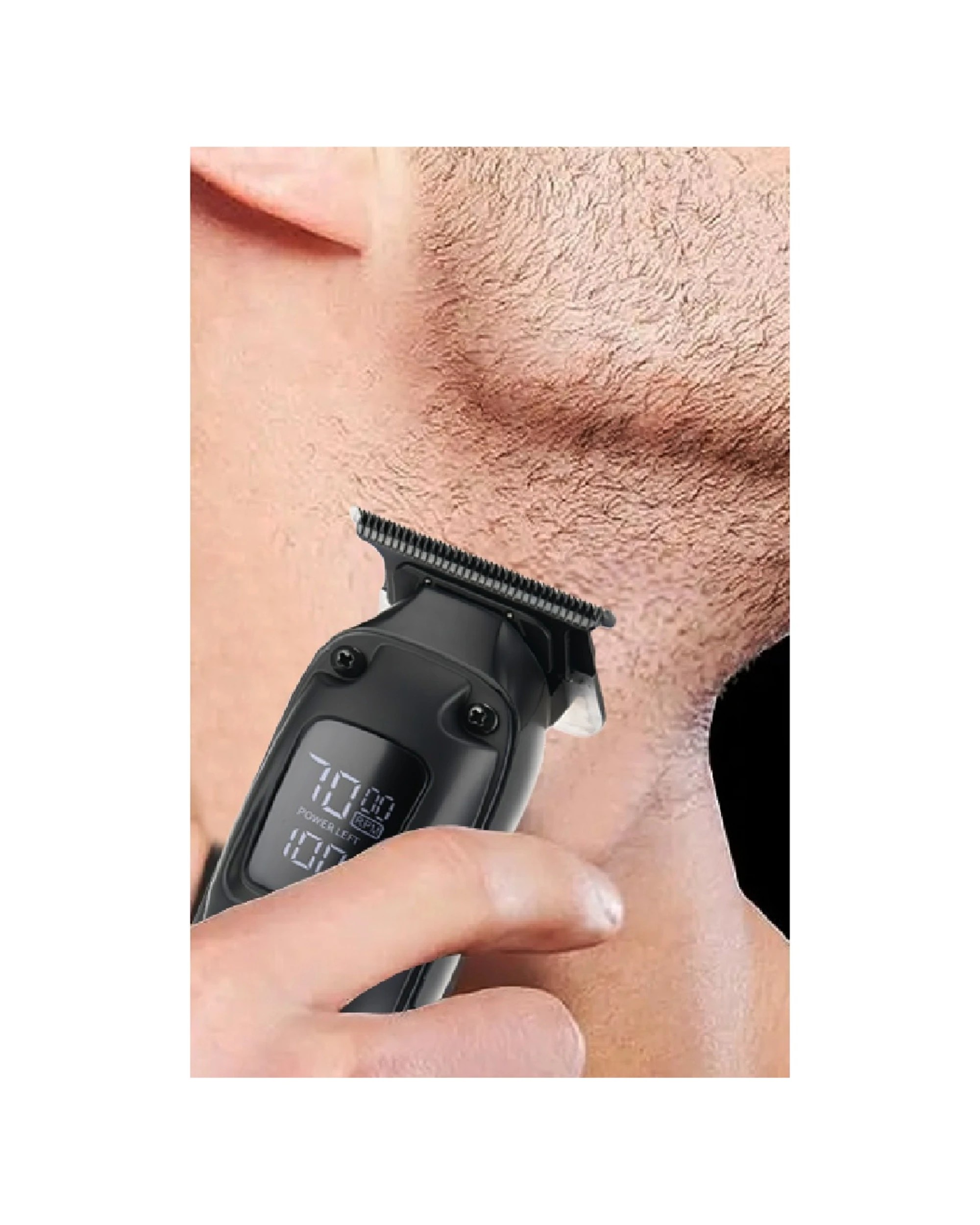 2 Sansai Cordless Beard Trimmer Ultra Quiet Digital Display 800mAh Battery - Metallic, 2 of 3