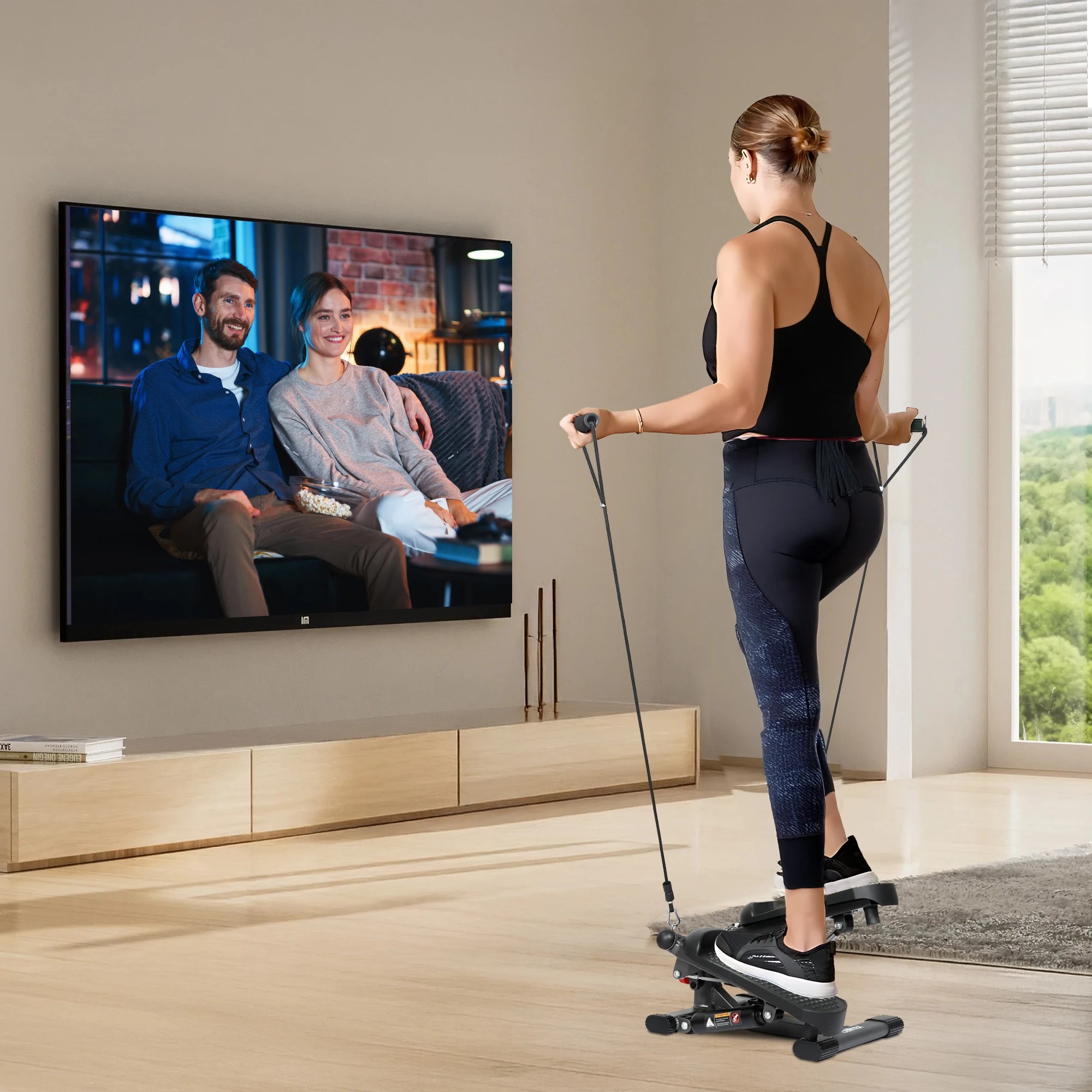 7 Centra Mini Stepper Adjustable Resistance Rope Aerobic Step Trainer Fitness, 7 of 9