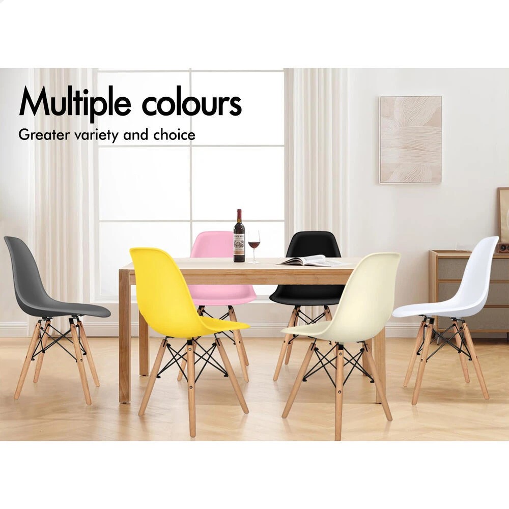 9 Alfordson 4x Dining Chairs Retro Steel Kitchen Lounge Cafe Solid Wood - White, 9 of 10