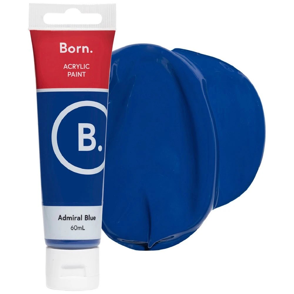 1 Born Acrylic Paint 60mL Admiral Blue, 1 of 3