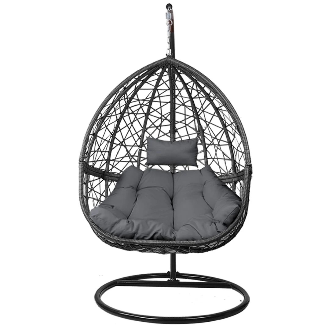4 Gardeon Outdoor Egg Swing Chair Wicker Rattan Furniture Pod Stand Cushion - Multi, 4 of 7