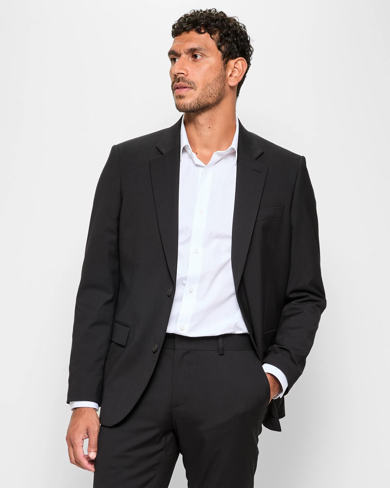 1 Tailored Fit Suit Jacket - Preview BLACK, 1 of 5