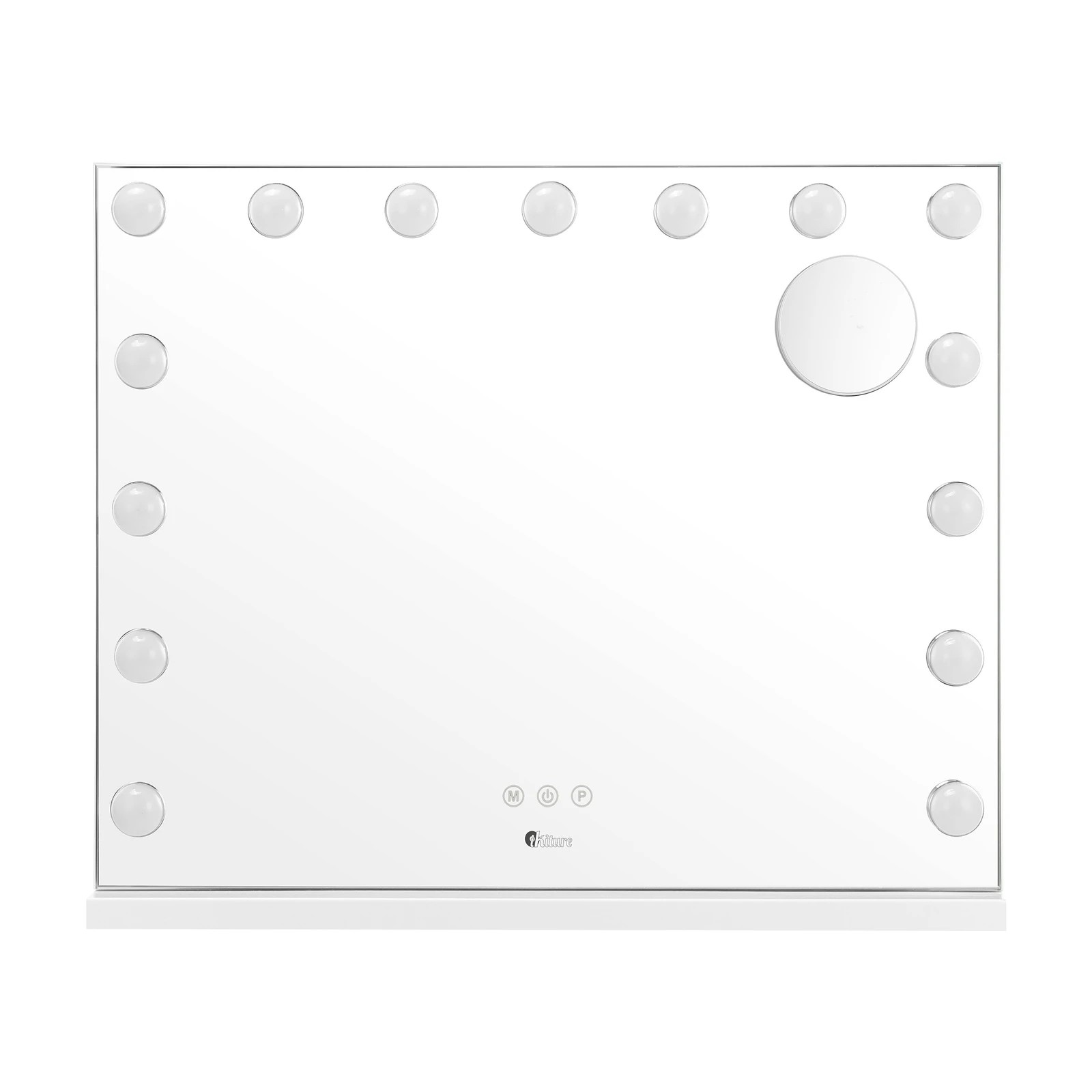 6 Oikiture Hollywood Makeup Mirror Magnifying Led Light 15 Bulbs Wall Mirrors
 - White, 6 of 8