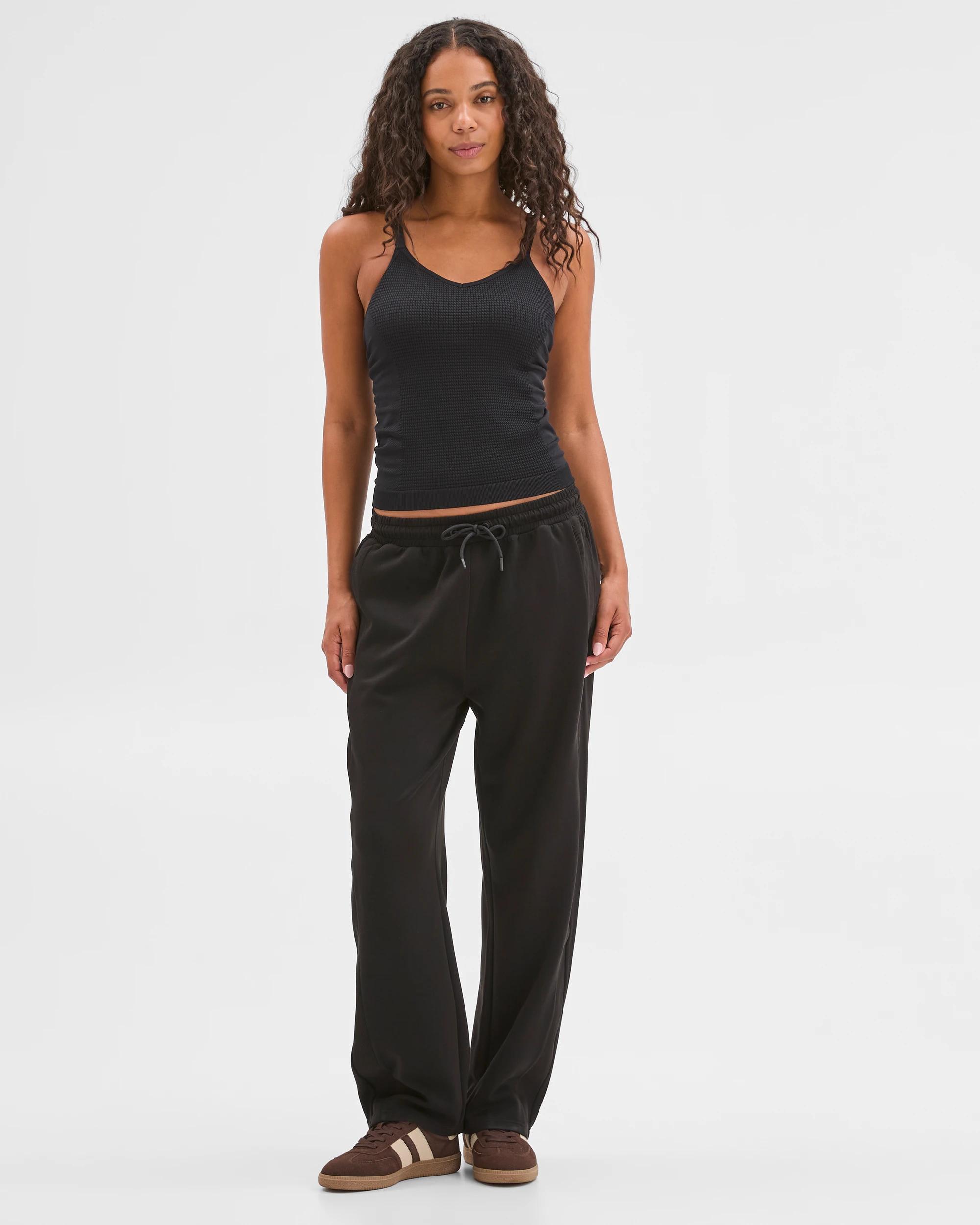 1 Target Active Movement Wide Leg Knit Panel Pants BLACK, 1 of 7
