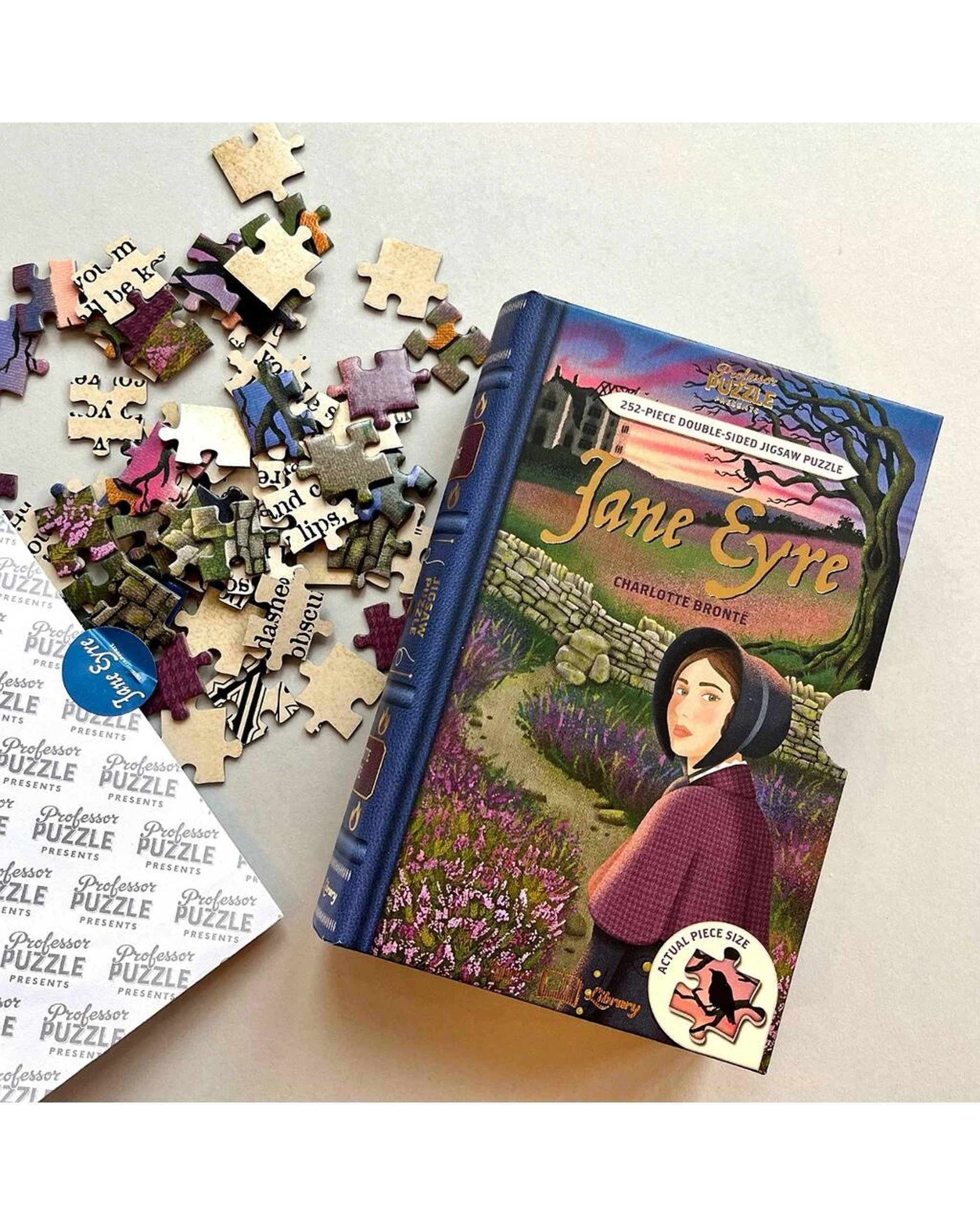 3 Professor Puzzle Jigsaw Library Jane Eyre 252 Piece Double-Sided Jigsaw Puzzle, 3 of 5