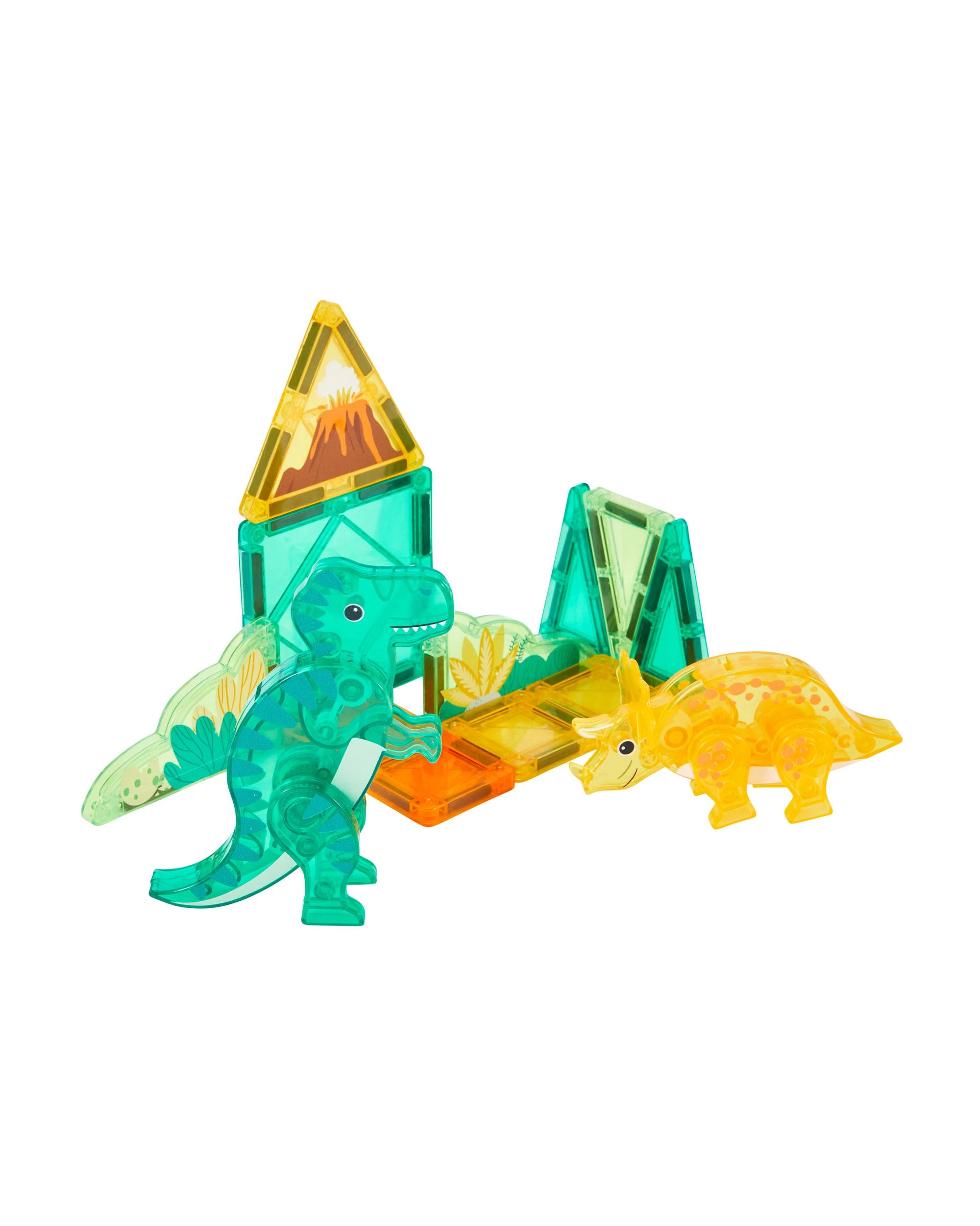 1 13 Piece Dinosaur Magnetic Tiles, 1 of 7