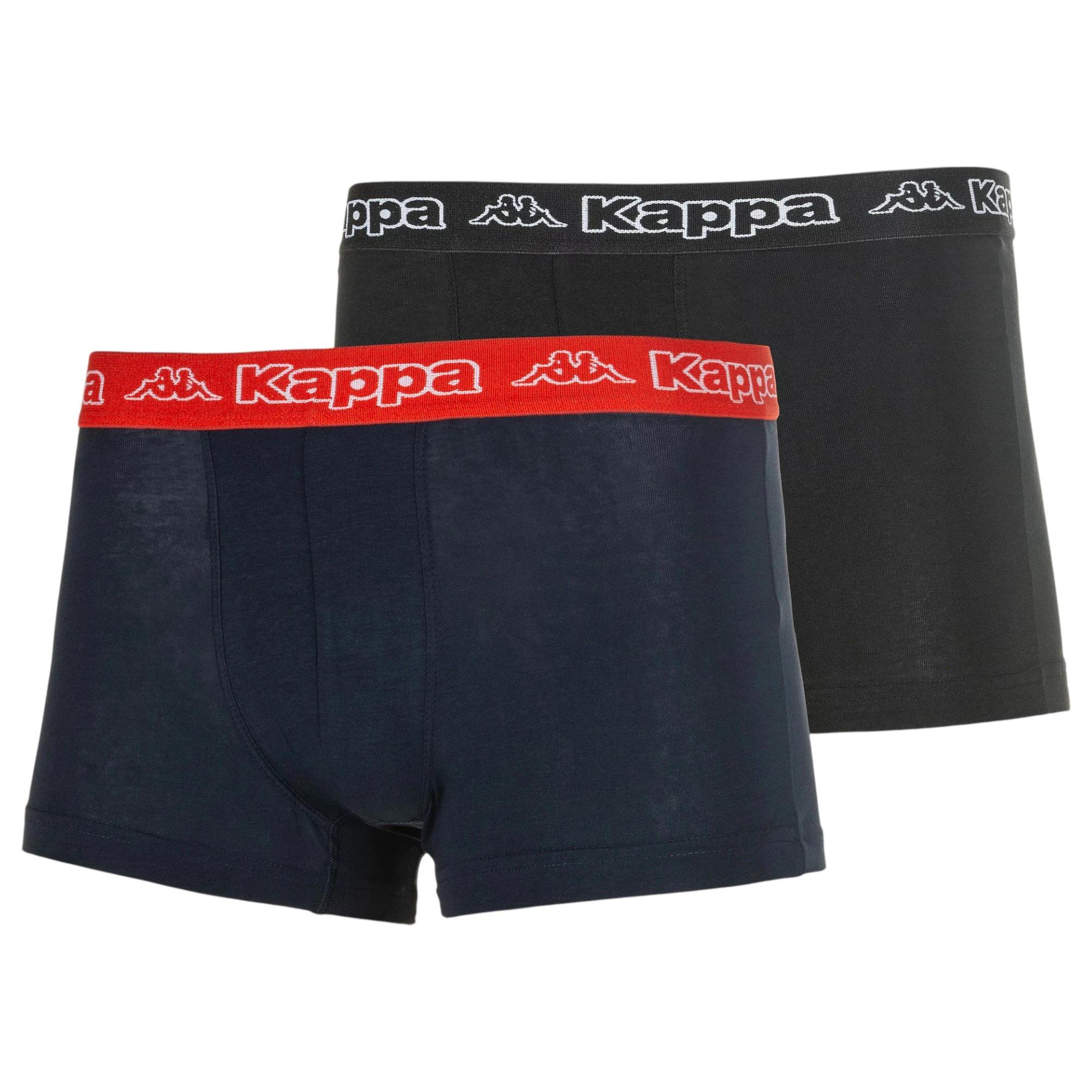 2 Kappa 2 Pack Mens Trunks Boxer Shorts Underwear BLACK/NAVY, 2 of 3