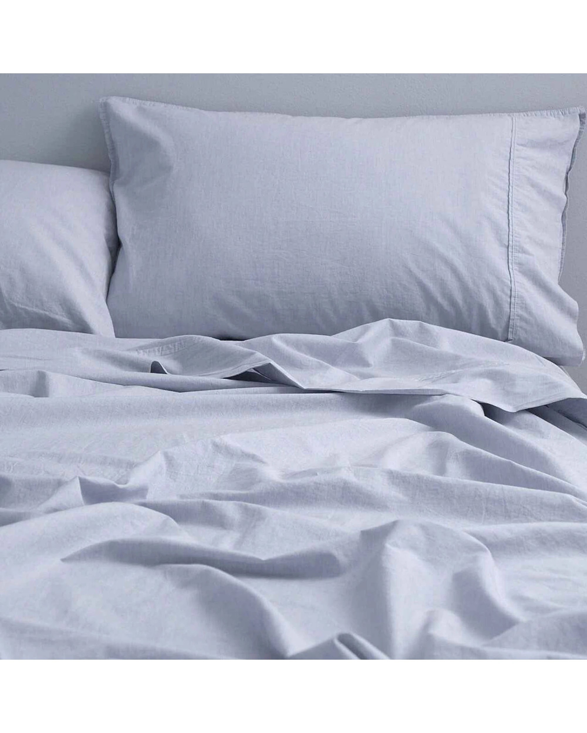 1 Canningvale Vintage Softwash 100 Percent Cotton Sheet Set - Super King Bed - Blue, 1 of 3