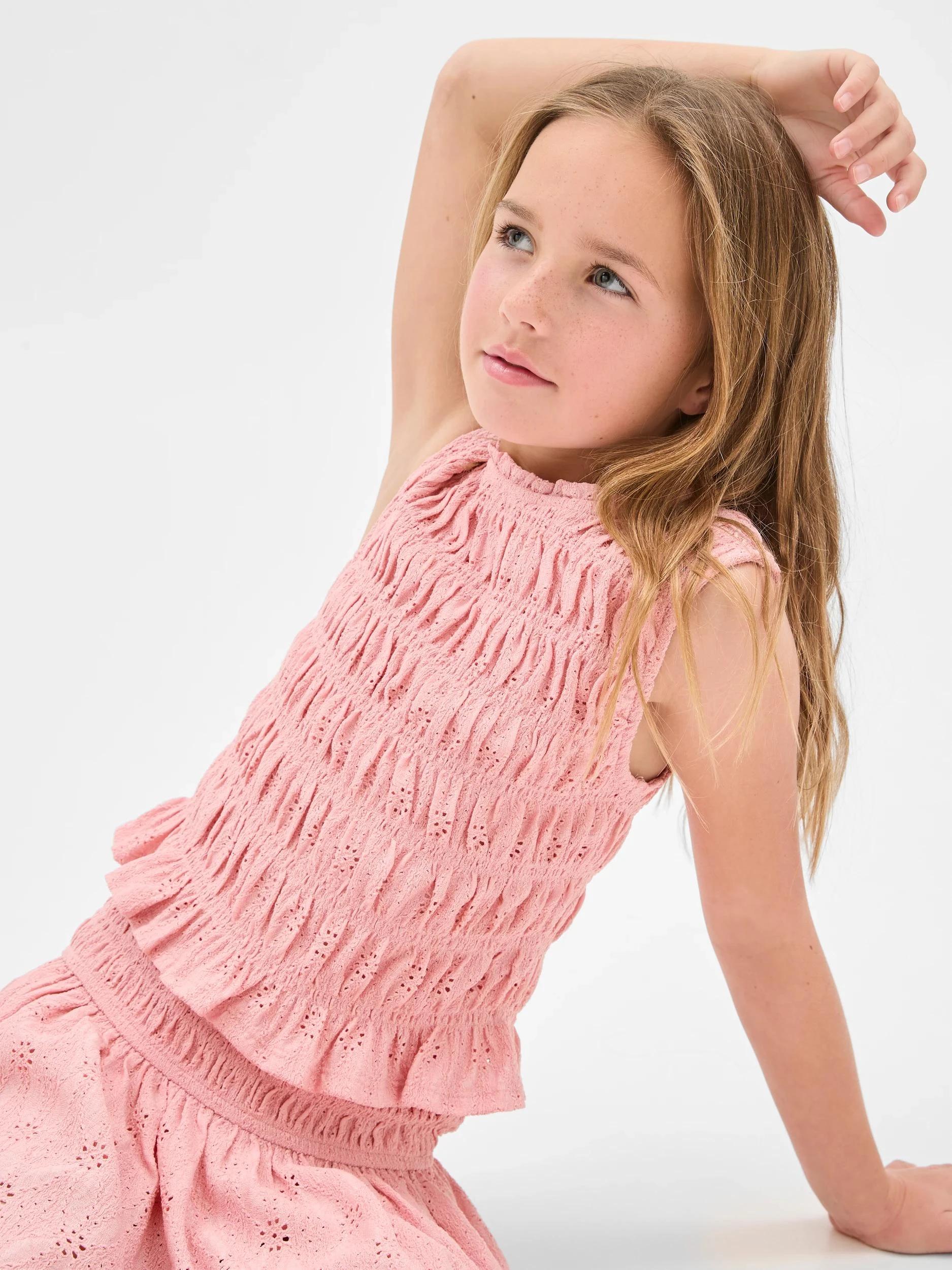 3 Target Textured Knit Shirred Tank Top POWDER PINK, 3 of 6