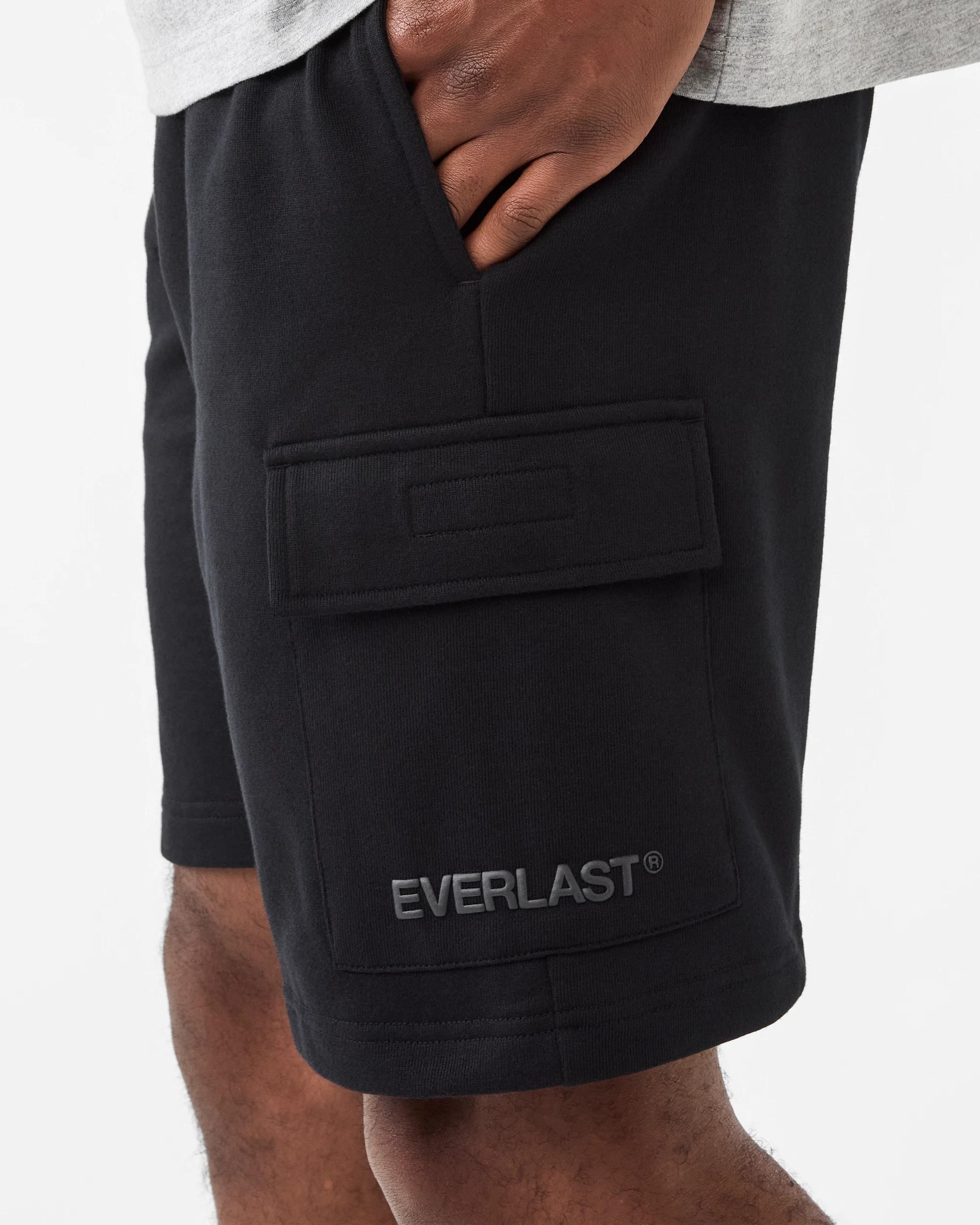 5 Everlast Mens Street Cargo Shorts Black, 5 of 8