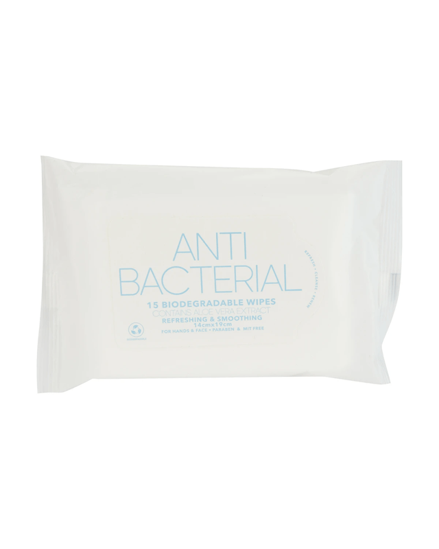 15 Pack Refreshing & Smoothing Wipes - Anti Bacte