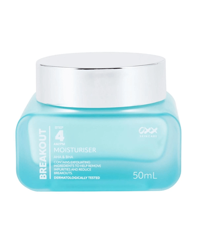 OXX Skincare Step 4 AM/PM Breakout Moisturiser 50ml - AHA and
