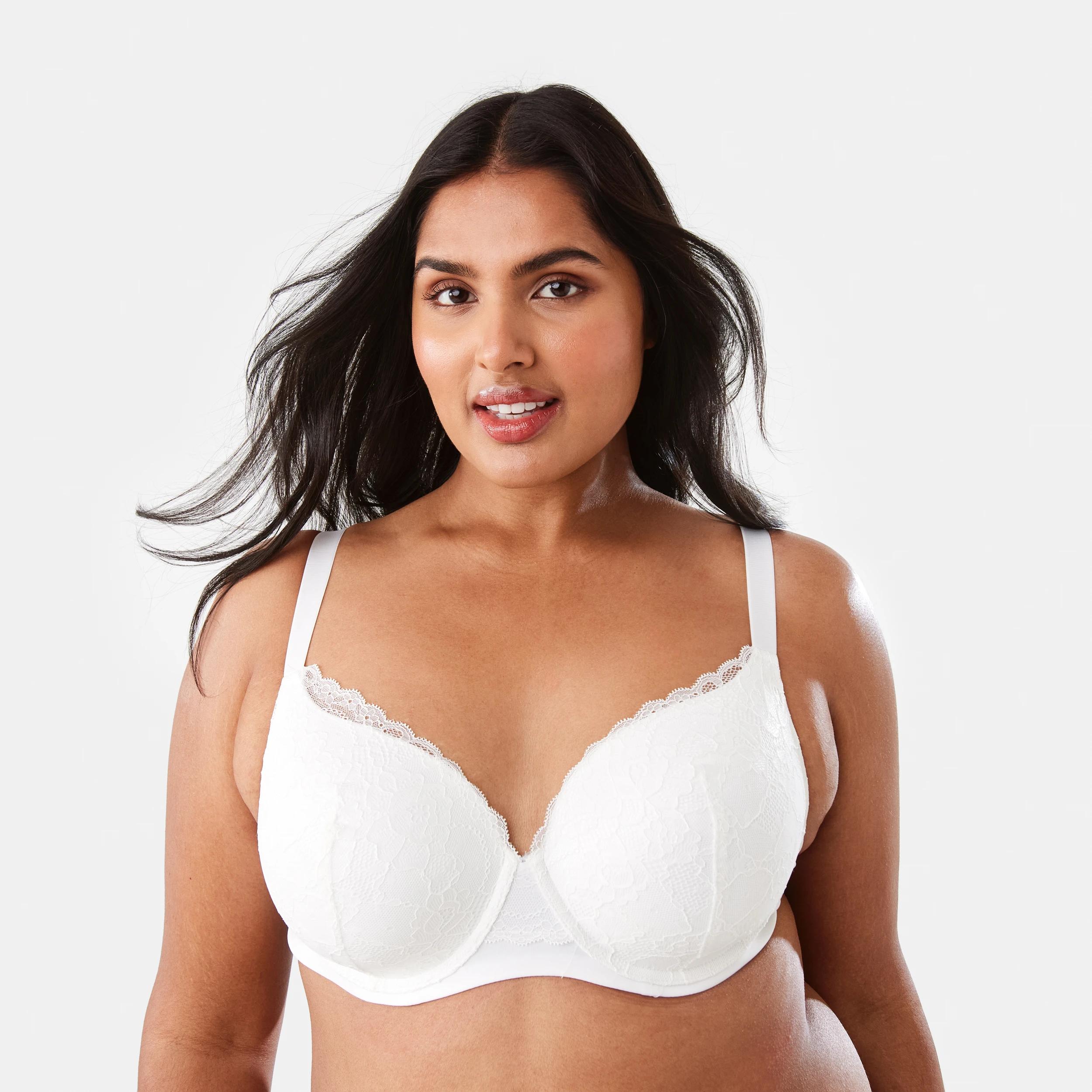 1 Full Figure Lace T-Shirt Bra INTIMATES OFF WHITE, 1 of 6