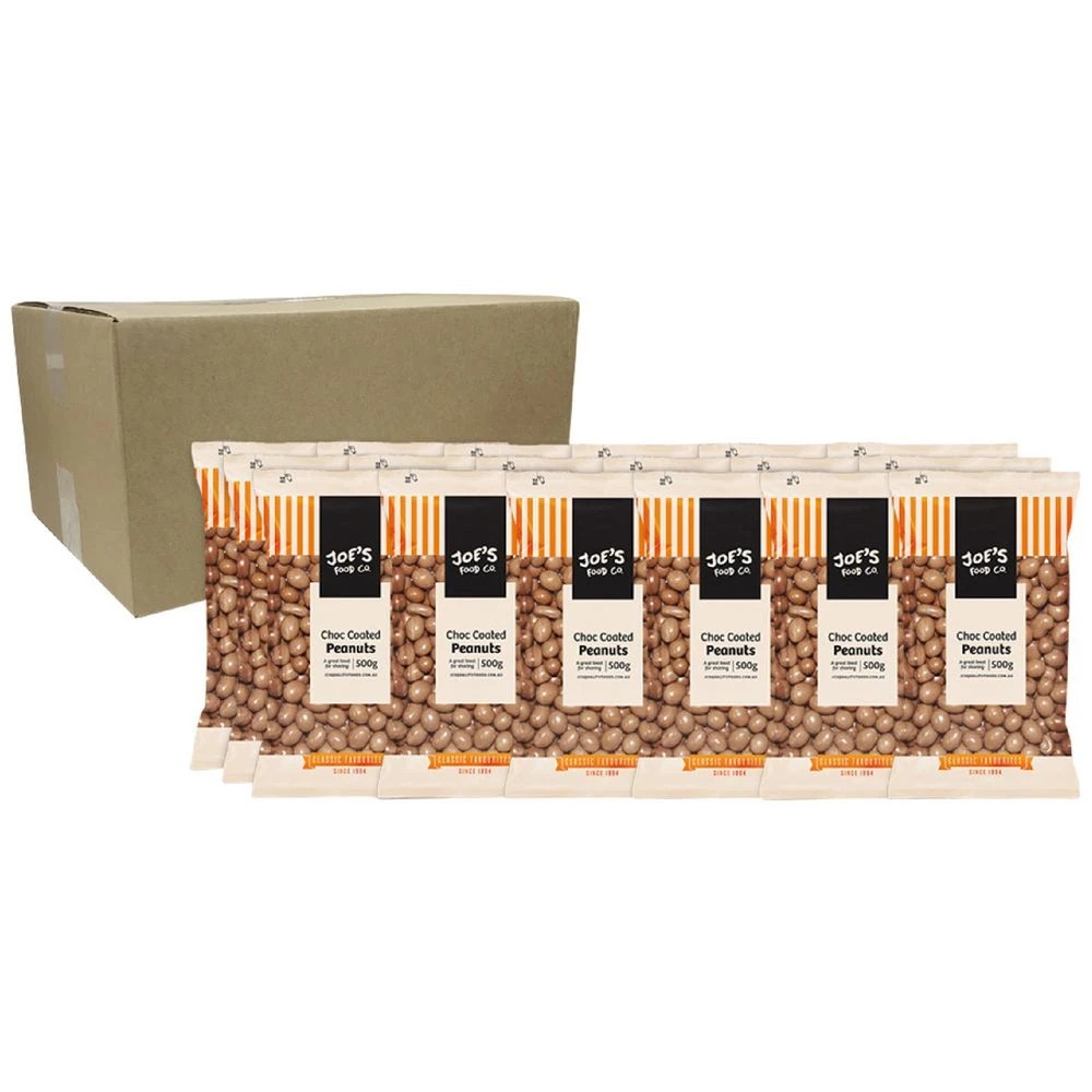 1 J.C.'s Choc Coated Peanuts 500g 18 Pack, 1 of 2