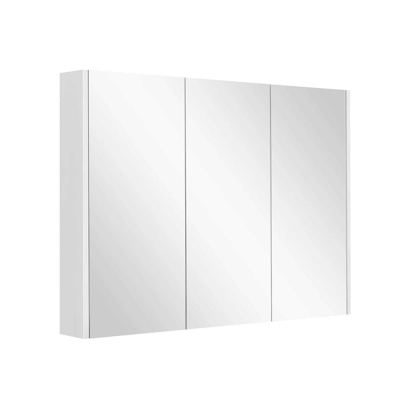 1 Costway 3 Door Mirror Bathroom Cabinet 2-Tier Wall Mounted Storage Cupboard, 1 of 4