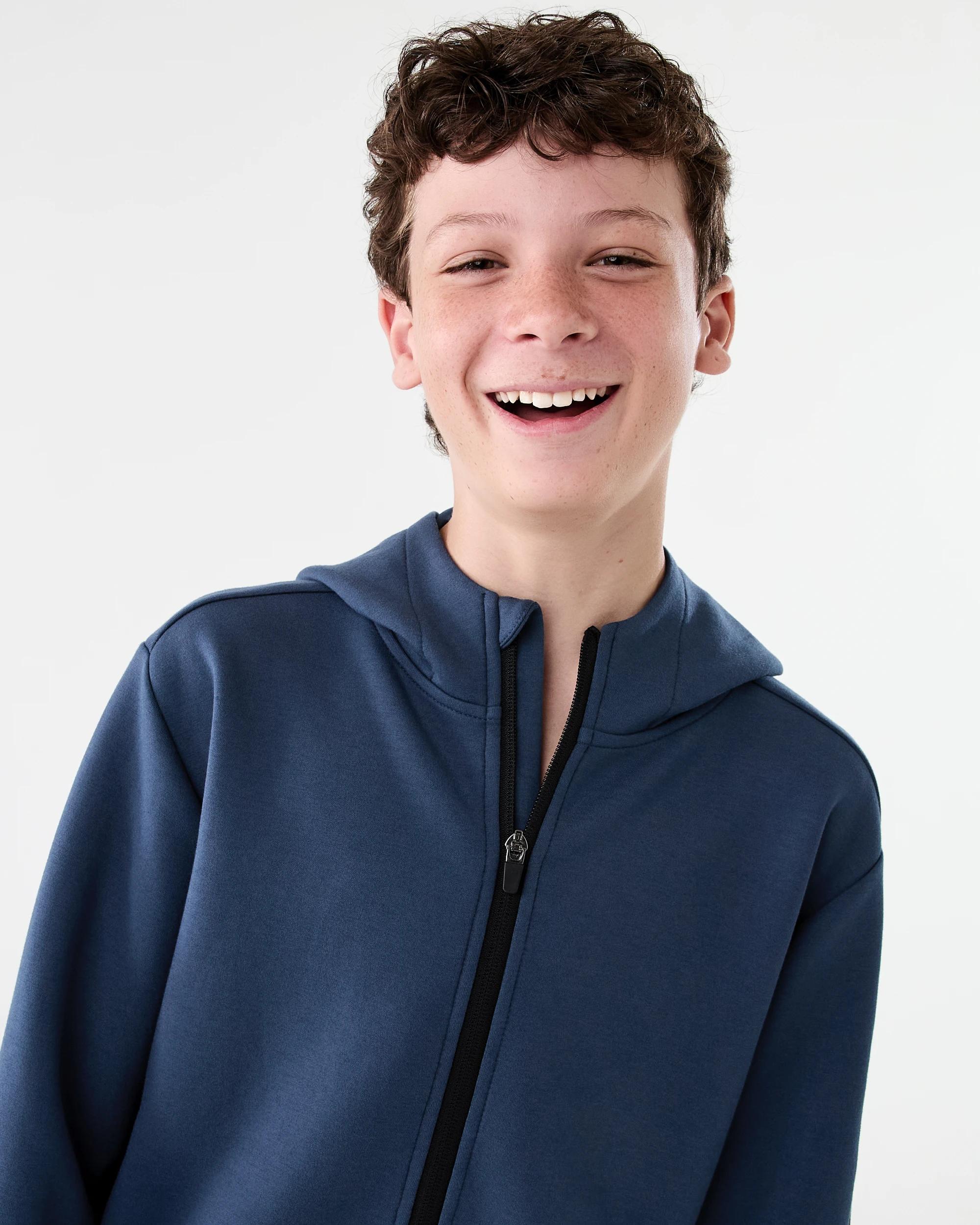 3 Active Kids Zip Through Hoodie Drksea Blu, 3 of 8