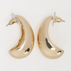 Statement Teardrop Earrings - Gold Tone