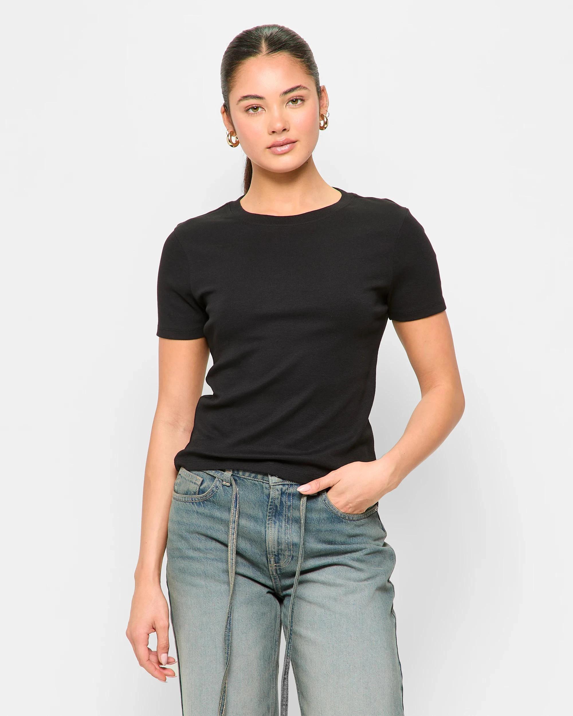 1 Australian Cotton True To Size T-Shirt - Lily Loves BLACK, 1 of 5