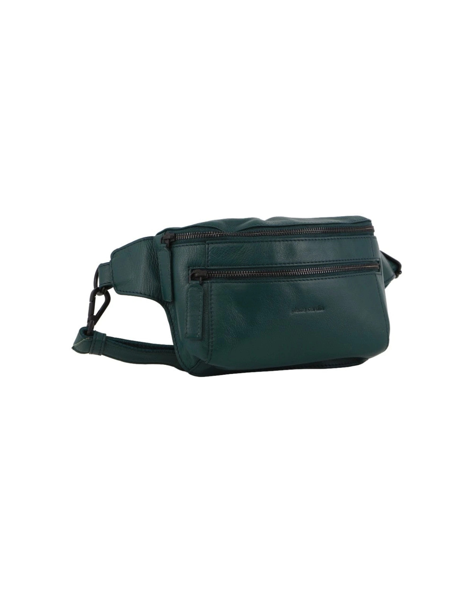 1 Pierre Cardin Unisex Leather Rustic 3-Way Crossbody Sling Bag 33cm Zirkon - Black, 1 of 3