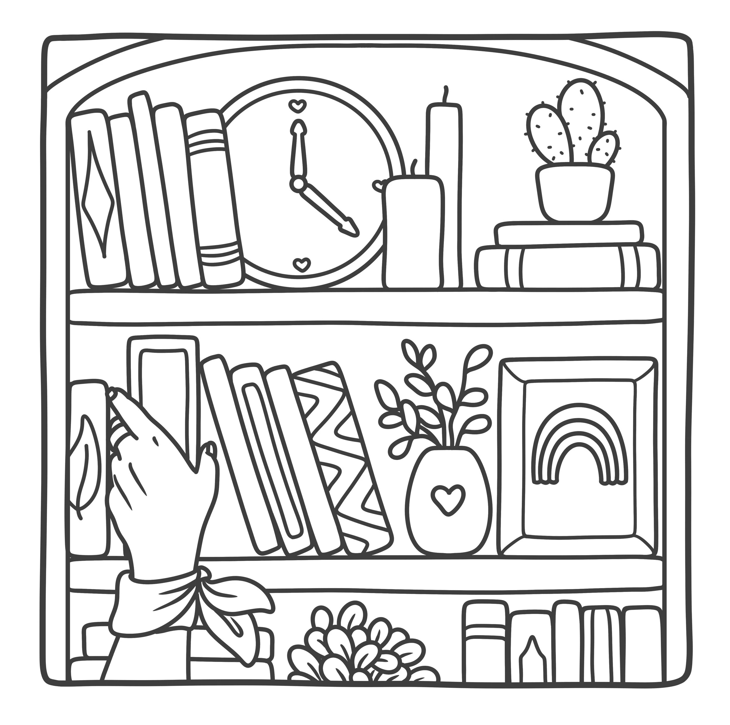 3 Cosy Girlhood Cute POV-Style Colouring Book by Amelia Green - Book, 3 of 4