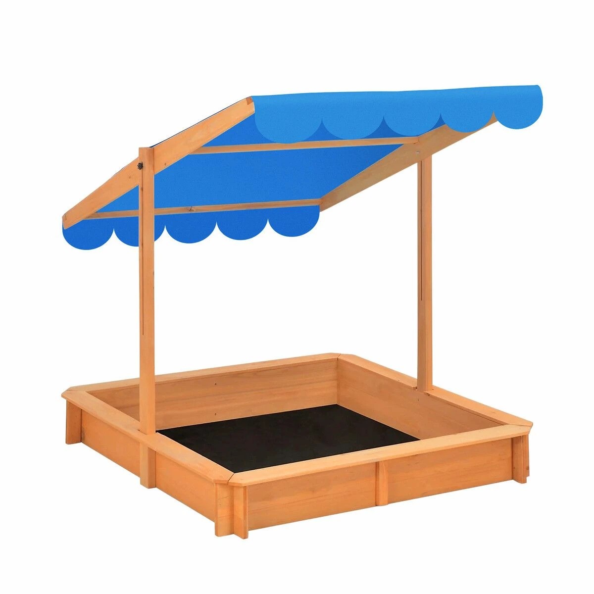 2 Kidbot Kids Sandpit Box Canopy Outdoor Toys Sand Pit, 2 of 3