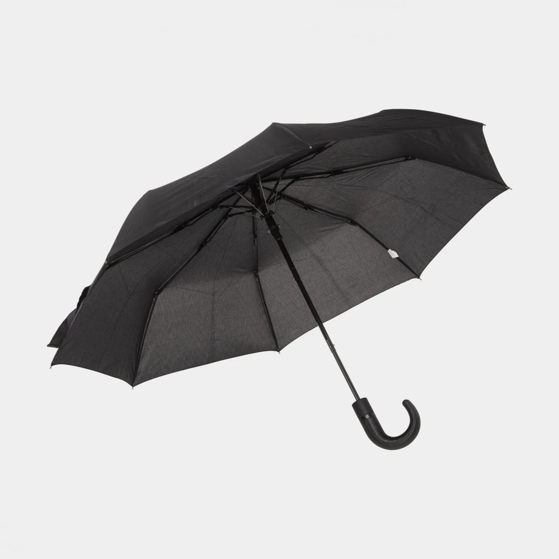 1 J Handle Collapsible Umbrella - Black, 1 of 2