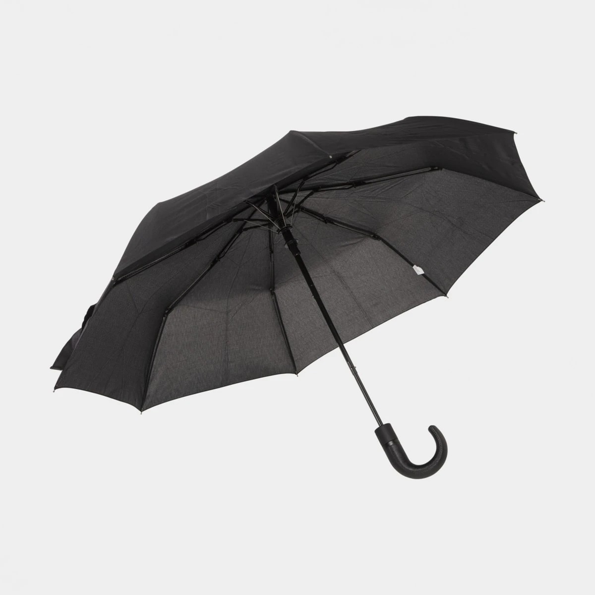 1 J Handle Collapsible Umbrella - Black, 1 of 2