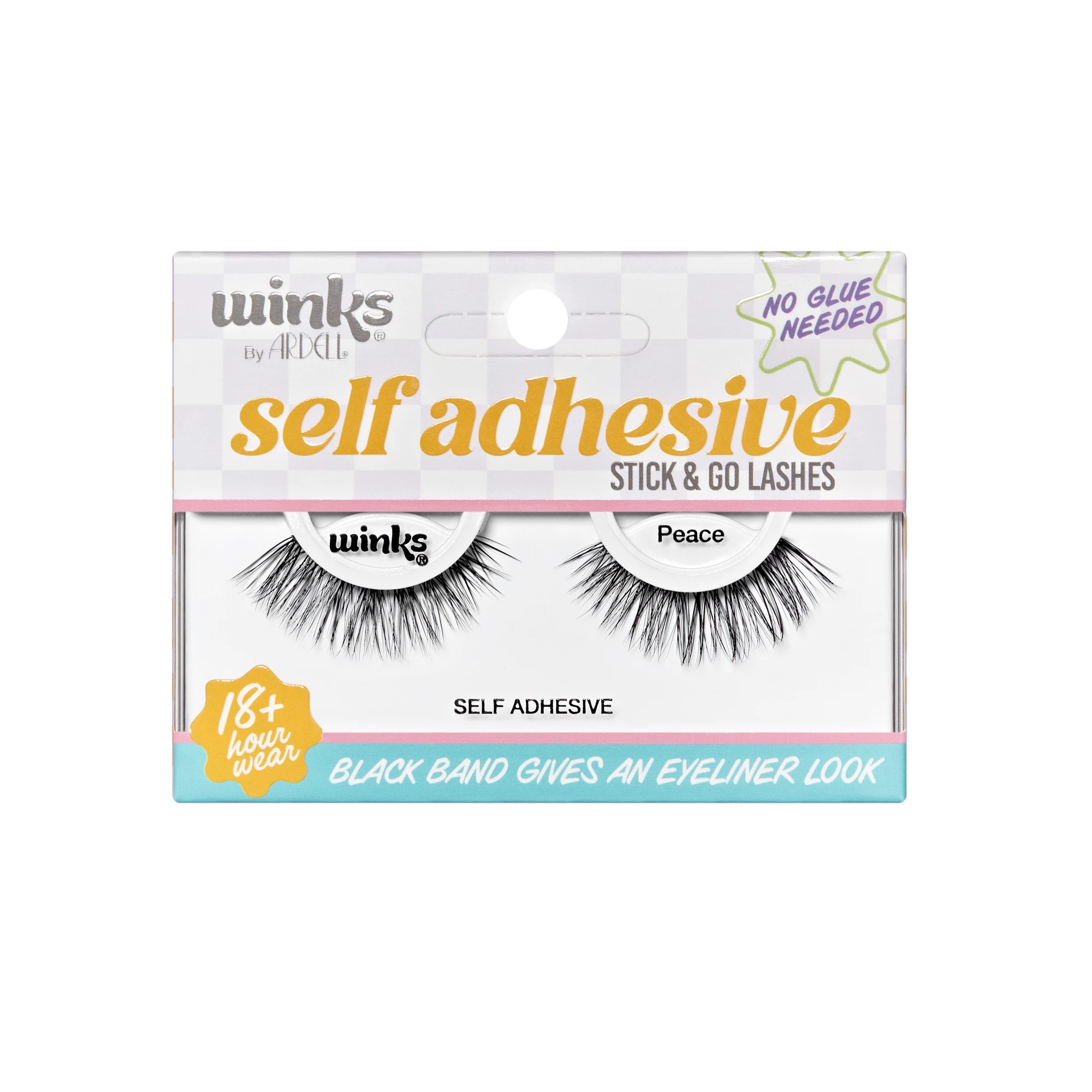 1 Target Ardell Winks Self-Adhesive Stick and Go Lashes - Peace - Black, 1 of 1