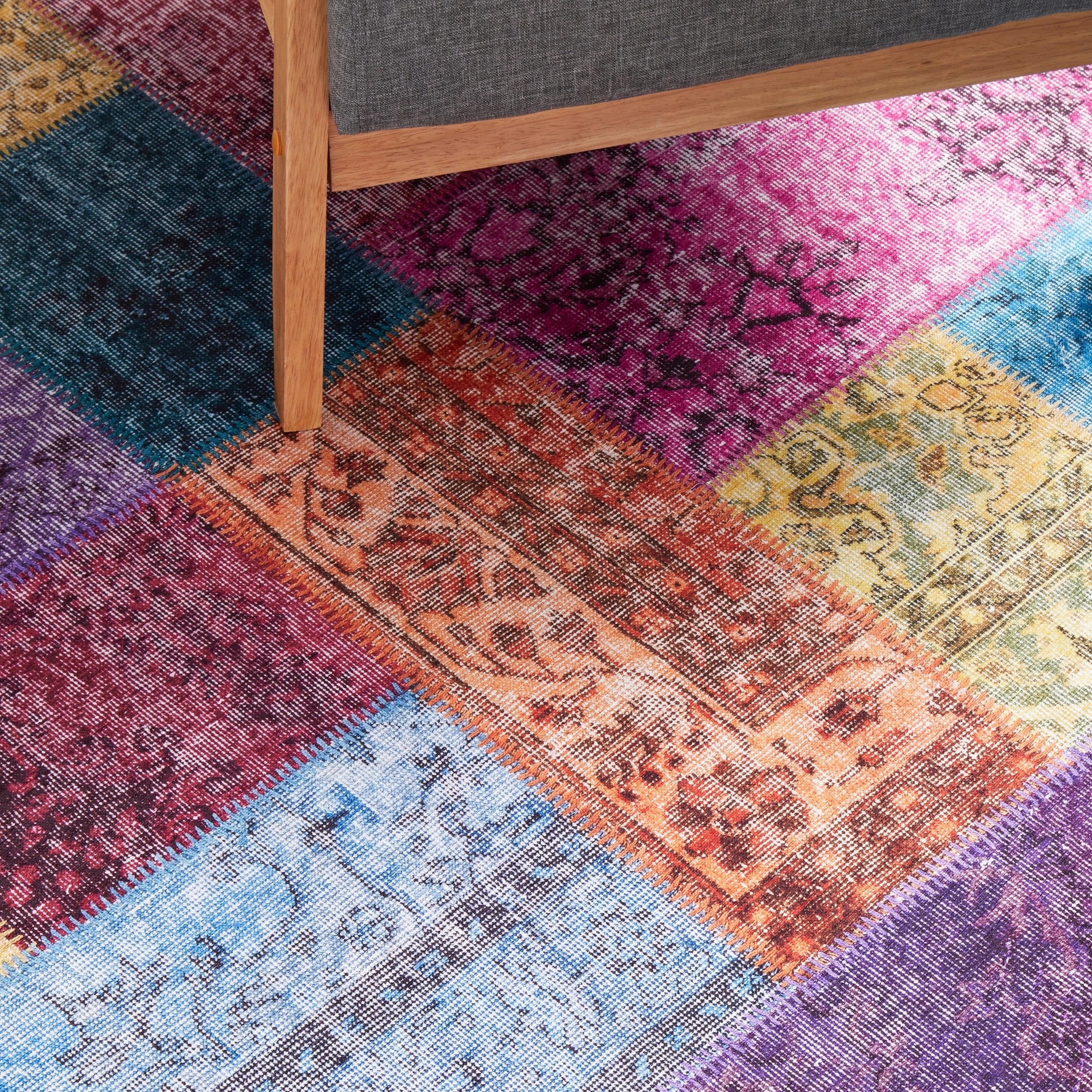 3 Common Ground Rugs Bazaar 167 320x230cm - Extra Large Floor Rug - Blue, 3 of 9